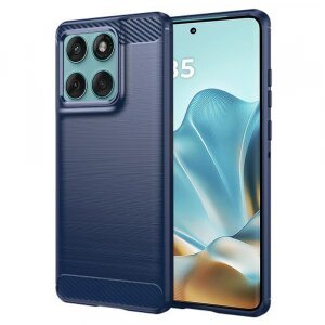 Husa pentru Motorola Edge 60 Fusion / Edge 60, Techsuit, Carbon, Albastra