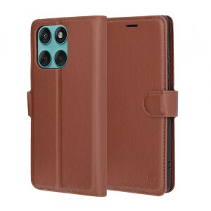 Husa pentru Motorola Edge 60 Fusion / Edge 60, Techsuit, Leather Folio, Maro