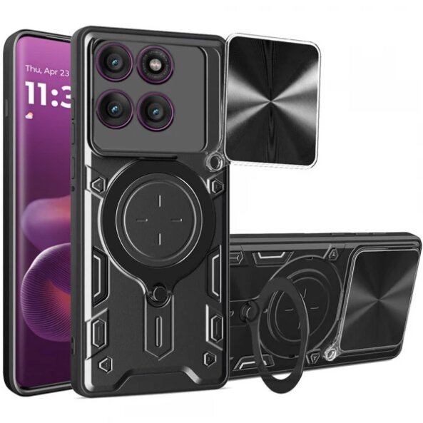 Husa pentru Motorola Edge 60 Pro, Techsuit, CamGuard Pro, Neagra