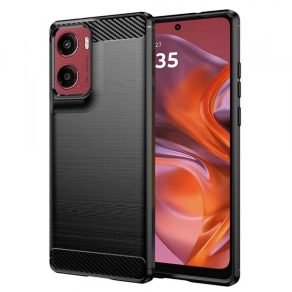 Husa pentru Motorola Moto E15 / G05, Techsuit, Carbon, Neagra