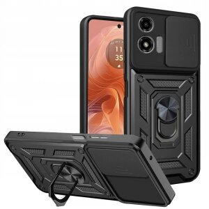 Husa pentru Motorola Moto G04s / E14 / G04 / G24, Techsuit, CamShield, Neagra