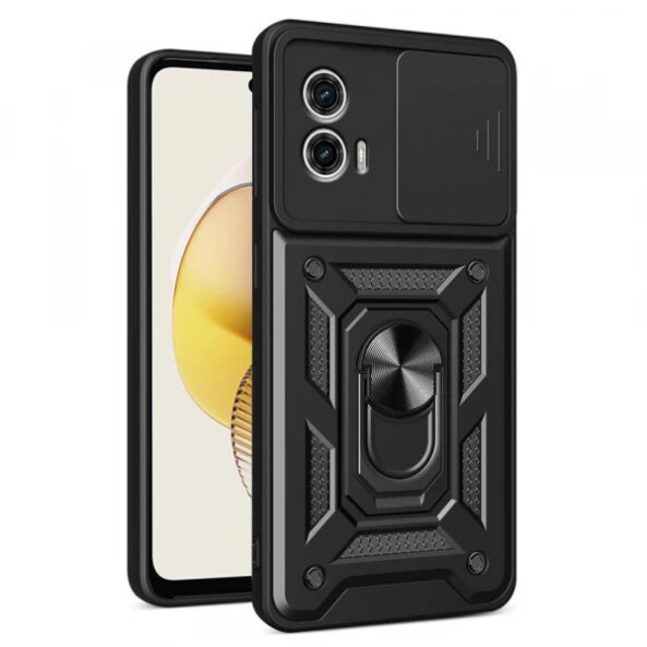 Husa pentru Motorola Moto G73, Techsuit, CamShield, Neagra