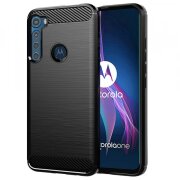 Husa pentru Motorola One Fusion+, Techsuit, Carbon, Neagra