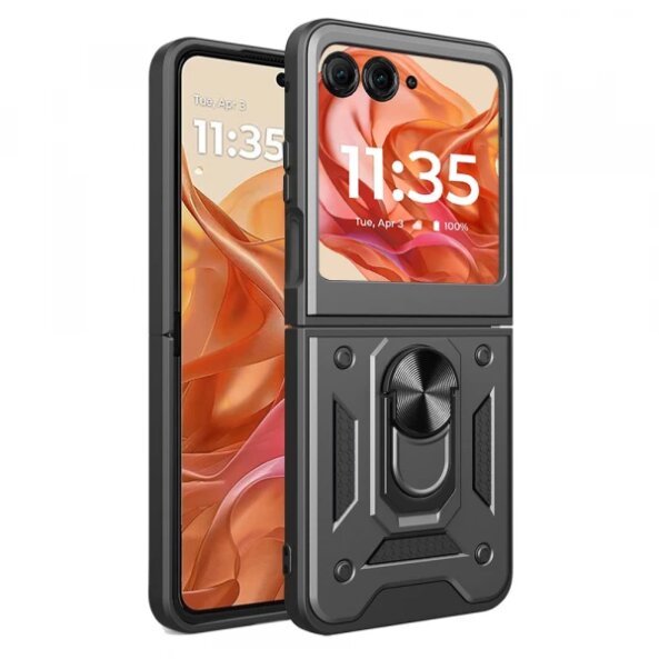 Husa pentru Motorola Razr 60 / Razr 50, Techsuit, CamShield, Neagra