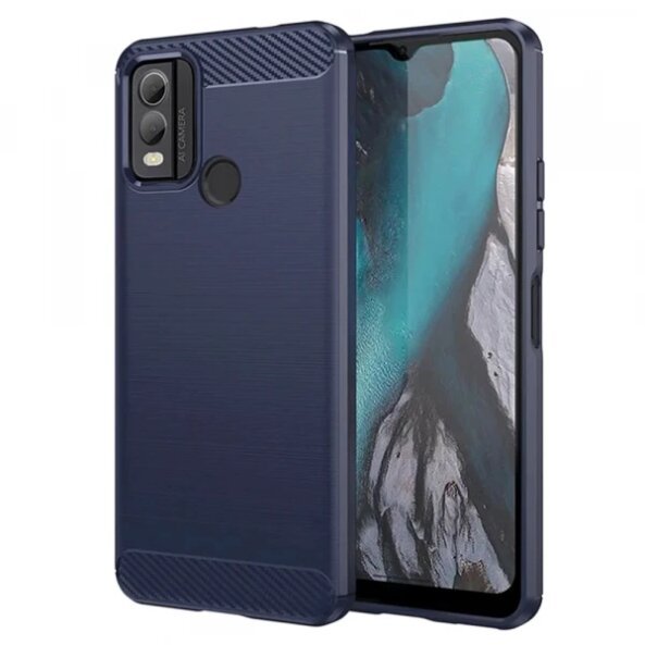 Husa pentru Nokia C22, Techsuit, Carbon, Albastra