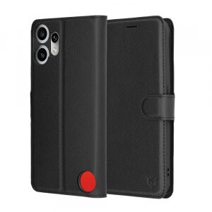 Husa pentru Nothing CMF Phone 2 Pro, Techsuit, Leather Folio, Neagra