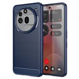 Husa pentru Nothing Phone (3a) Pro, Techsuit, Carbon, Albastra