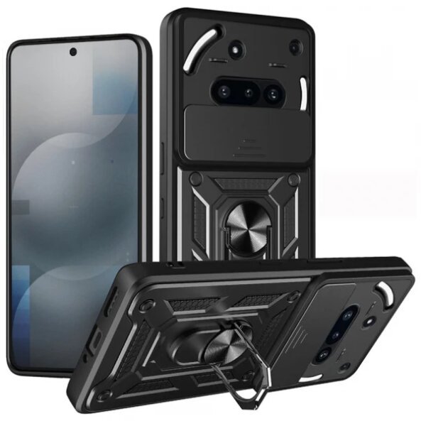 Husa pentru Nothing Phone (3a), Techsuit, CamShield, Neagra