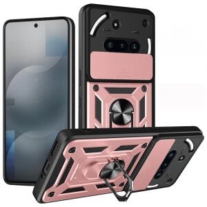 Husa pentru Nothing Phone (3a), Techsuit, CamShield, Roz