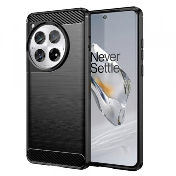 Husa pentru OnePlus 12, Techsuit, Carbon, Neagra
