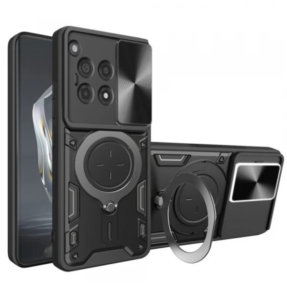 Husa pentru OnePlus 12R, Techsuit, CamGuard Pro, Neagra