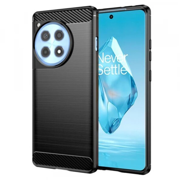 Husa pentru OnePlus 12R, Techsuit, Carbon, Neagra