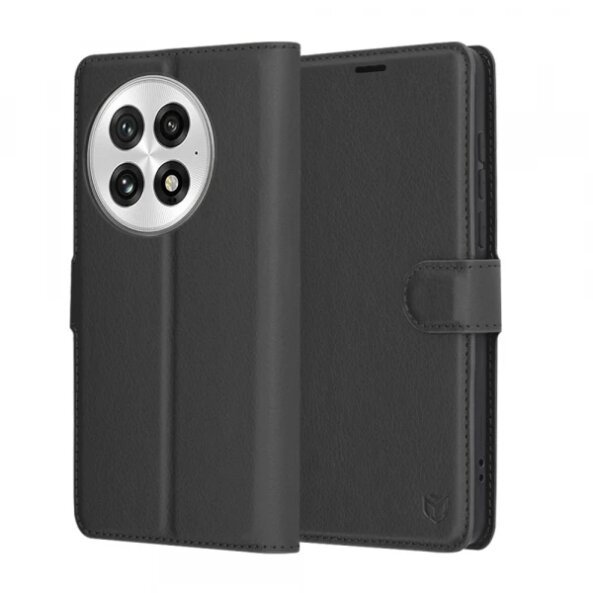 Husa pentru OnePlus 13, Techsuit, Leather Folio, Neagra