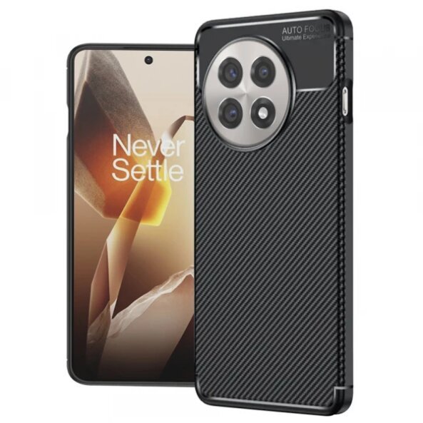 Husa pentru OnePlus 13R, Techsuit, CarbonFiber, Neagra