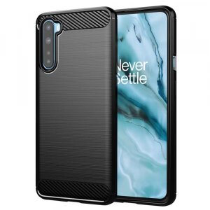 Husa pentru OnePlus Nord, Techsuit, Carbon, Neagra