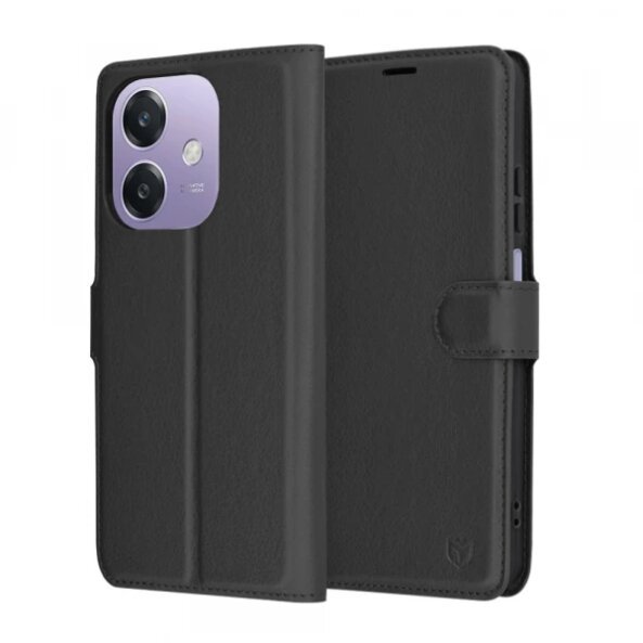 Husa pentru Oppo A3 4G / A3, Techsuit, Leather Folio, Neagra