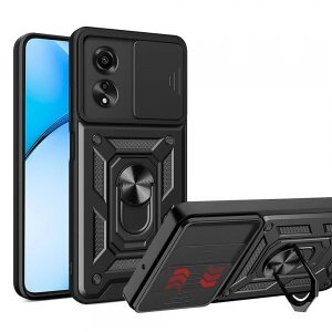 Husa pentru Oppo A60, Techsuit, CamShield, Neagra