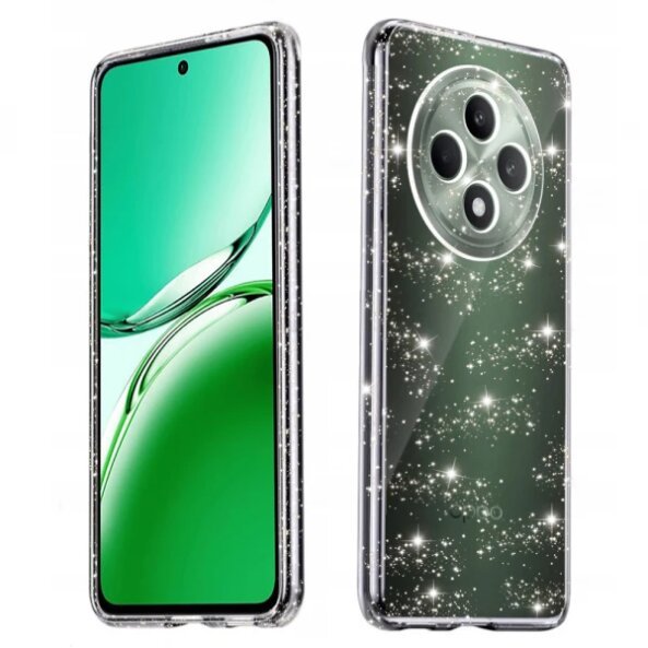 Husa pentru Oppo Reno12 FS 5G / Reno12 FS 4G / Reno12 F 4G / Reno12 F, Techsuit, SparkleSkin, Transparenta