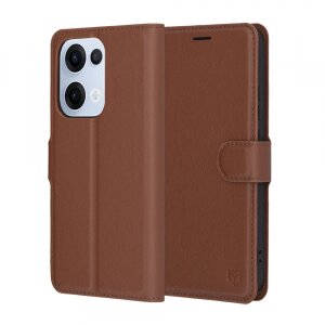 Husa pentru Oppo Reno13, Techsuit, Leather Folio, Maro