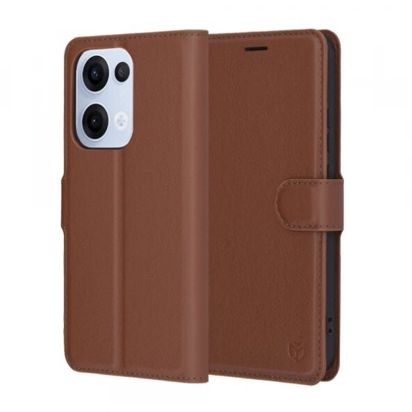 Husa pentru Oppo Reno13, Techsuit, Leather Folio, Maro