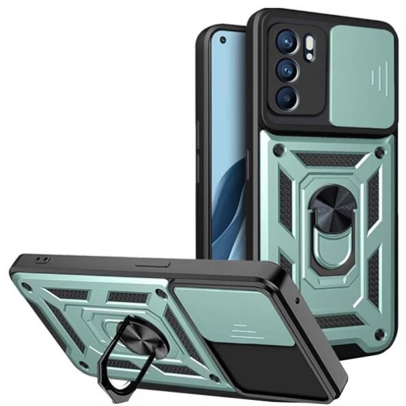 Husa pentru Oppo Reno6 5G, Techsuit, CamShield, Verde