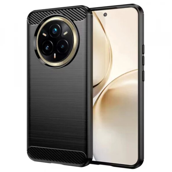 Husa pentru Realme 14 Pro+, Techsuit, Carbon, Neagra