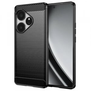 Husa pentru Realme GT 6T / GT 6, Techsuit, Carbon, Neagra