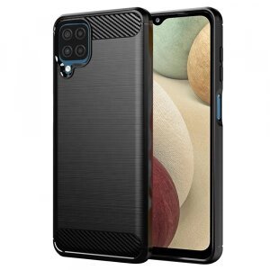 Husa pentru Samsung Galaxy A12 Nacho A127 / A12 A125, Techsuit, Carbon, Neagra