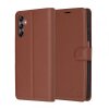 Husa pentru Samsung Galaxy A14 A145 / A14 5G A146, Techsuit, Leather Folio, Maro