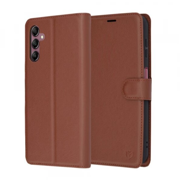 Husa pentru Samsung Galaxy A14 A145 / A14 5G A146, Techsuit, Leather Folio, Maro