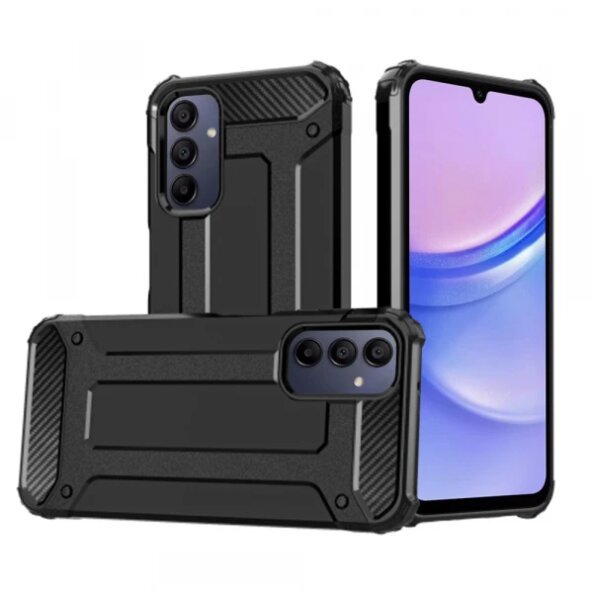 Husa pentru Samsung Galaxy A15 5G A156 / A15 A155, Techsuit, Hybrid Armor, Neagra