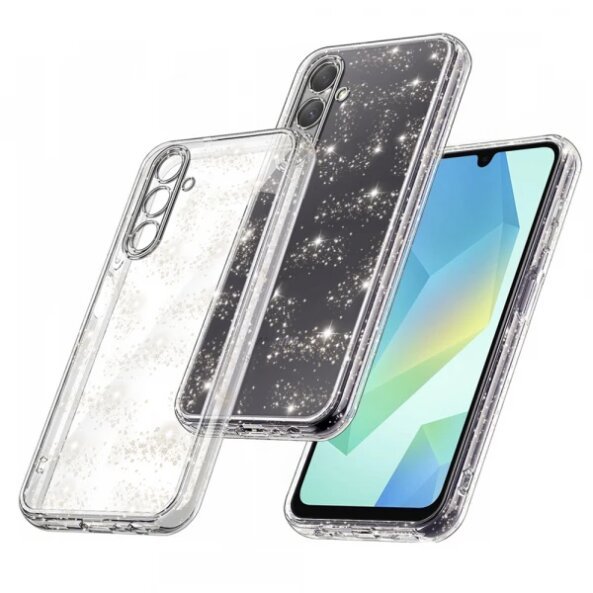 Husa pentru Samsung Galaxy A16 5G A166 / A16 4G A165, Techsuit, SparkleSkin, Transparenta