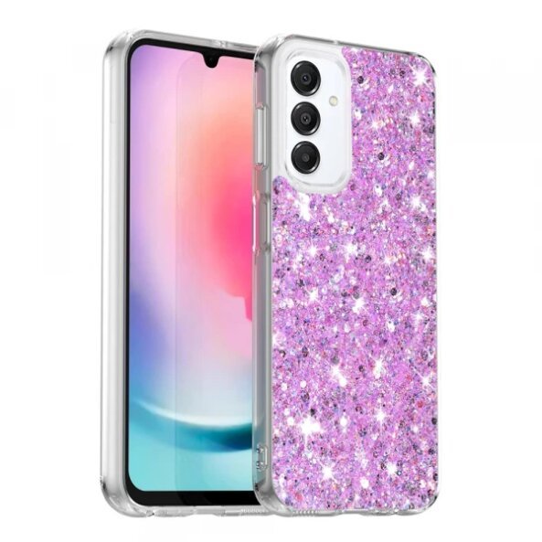 Husa pentru Samsung Galaxy A16 5G A166 / A16 4G A165, Techsuit, Sparkly Glitter, Magenta