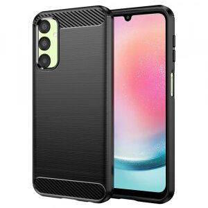 Husa pentru Samsung Galaxy A24 4G A245, Techsuit, Carbon, Neagra
