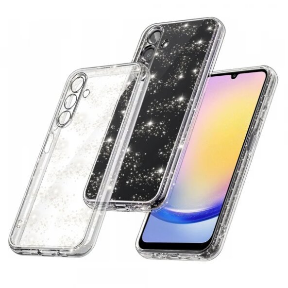 Husa pentru Samsung Galaxy A25 A256, Techsuit, SparkleSkin, Transparenta