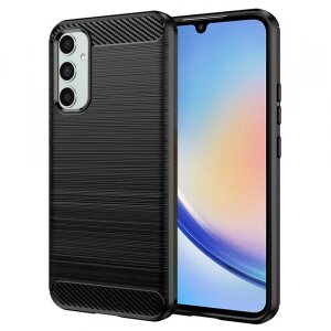 Husa pentru Samsung Galaxy A34 A346, Techsuit, Carbon, Neagra