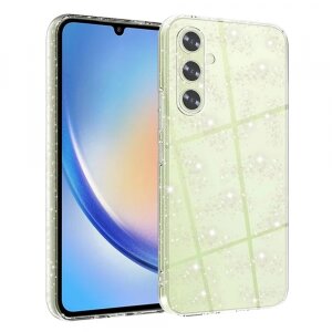 Husa pentru Samsung Galaxy A34 A346, Techsuit, SparkleSkin, Transparenta