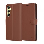 Husa pentru Samsung Galaxy A35 5G A356, Techsuit, Leather Folio, Maro