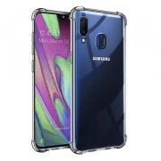 Husa pentru Samsung Galaxy A40 A405, Techsuit, Shockproof Clear, Transparenta