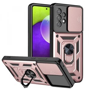 Husa pentru Samsung Galaxy A52s 5G A528 / A52 5G A526 / A52 A525, Techsuit, CamShield, Roz