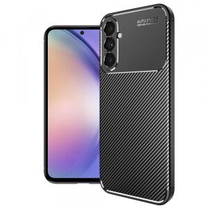 Husa pentru Samsung Galaxy A54 A546, Techsuit, CarbonFiber, Neagra