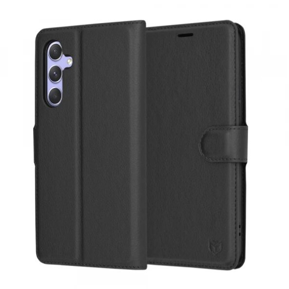 Husa pentru Samsung Galaxy A54 A546, Techsuit, Leather Folio, Neagra