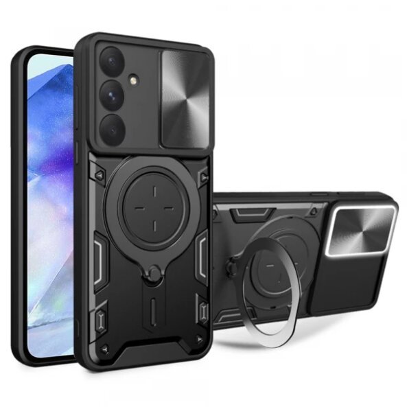 Husa pentru Samsung Galaxy A55 5G A556, Techsuit, CamGuard Pro, Neagra