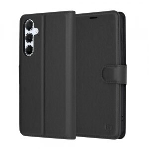 Husa pentru Samsung Galaxy A55 5G A556, Techsuit, Leather Folio, Neagra