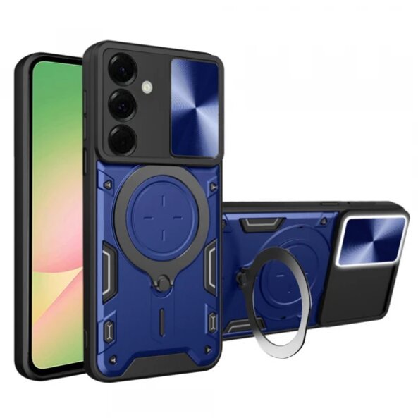 Husa pentru Samsung Galaxy A56 A566, Techsuit, CamGuard Pro, Albastra