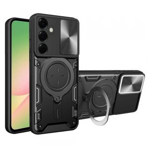 Husa pentru Samsung Galaxy A56 A566, Techsuit, CamGuard Pro, Neagra