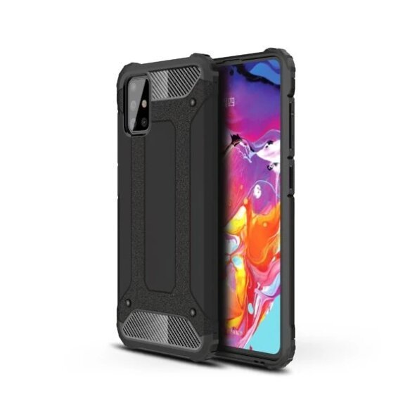 Husa pentru Samsung Galaxy A71 A715, Techsuit, Hybrid Armor, Neagra