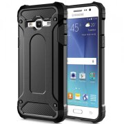 Husa pentru Samsung Galaxy J5 J500, Techsuit, Hybrid Armor, Neagra