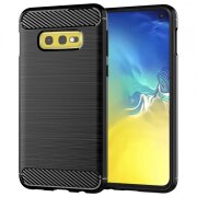 Husa pentru Samsung Galaxy S10e G970, Techsuit, Carbon, Neagra