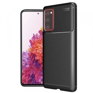 Husa pentru Samsung Galaxy S20 FE 5G G781 / S20 FE G780, Techsuit, CarbonFiber, Neagra